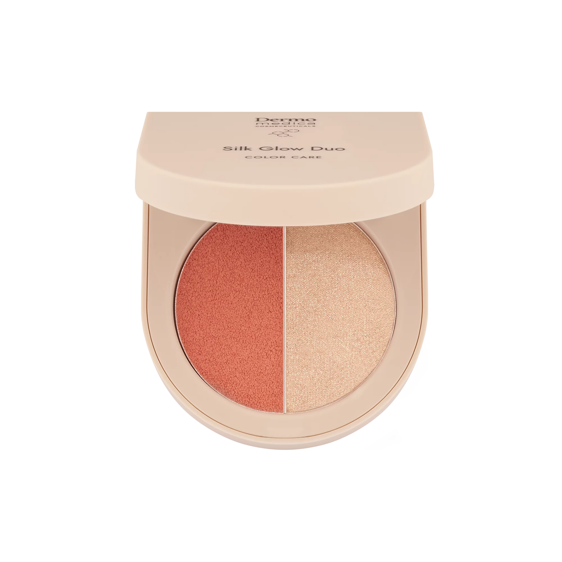 Silk Glow Duo – blush og highlighter i krem-til-pudder-formel for naturlig glød og frisk hud