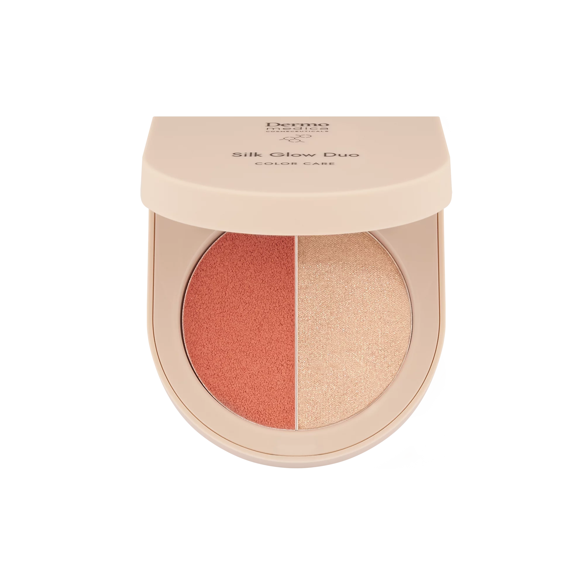 Silk Glow Duo – blush og highlighter i krem-til-pudder-formel for naturlig glød og frisk hud