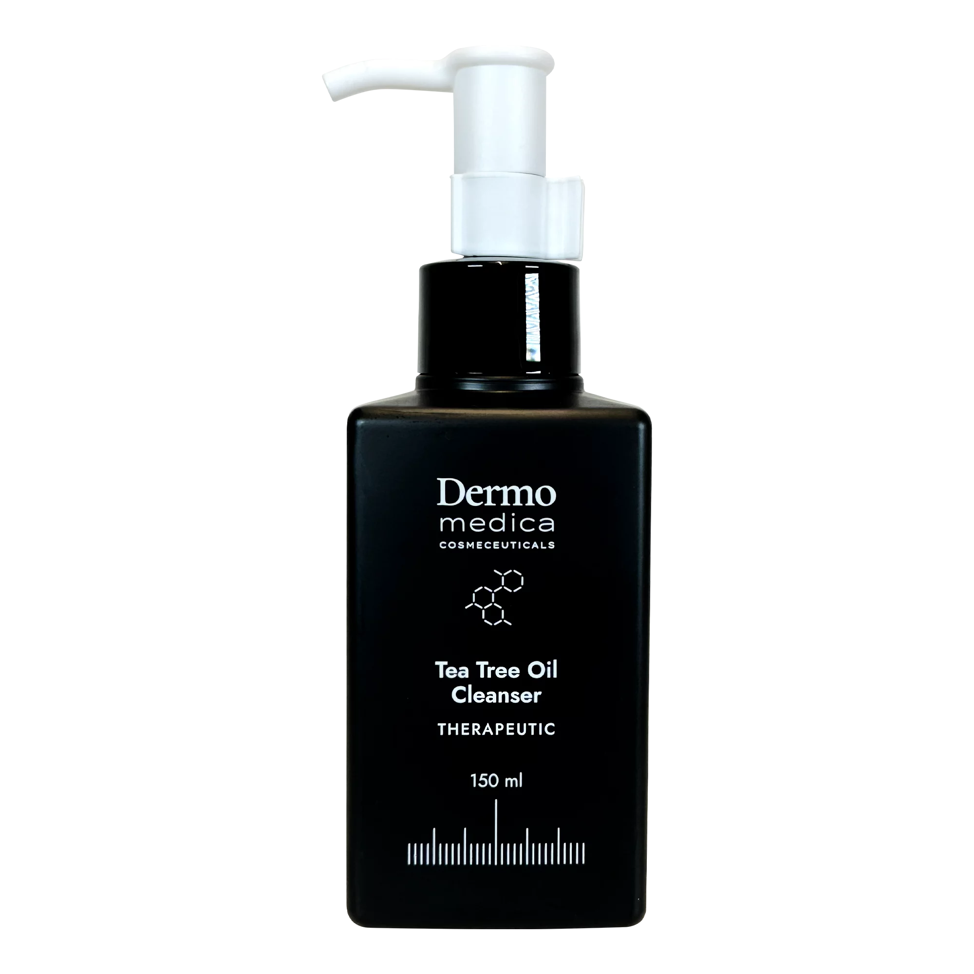 Tea Tree Oil Cleanser – rensende oljerens for uren hud i flaske, plassert på lys bakgrunn.